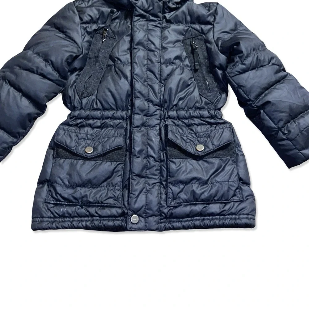 Polo Ralph Lauren Toddler Down Puffer Jacket 3/3T Black Hooded Winter Coat